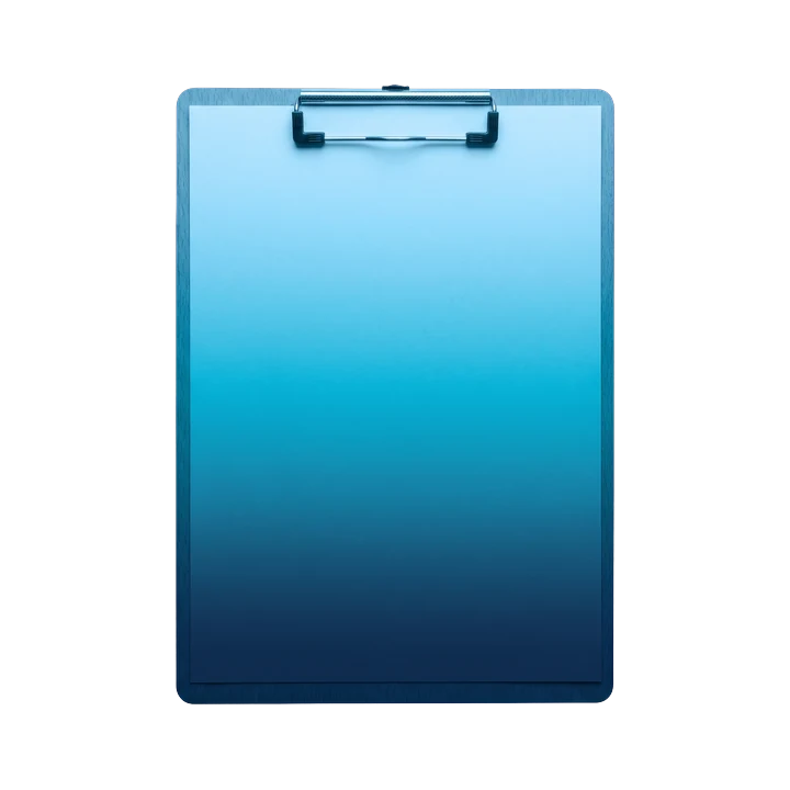 Clipboard holding a blank estimate sheet